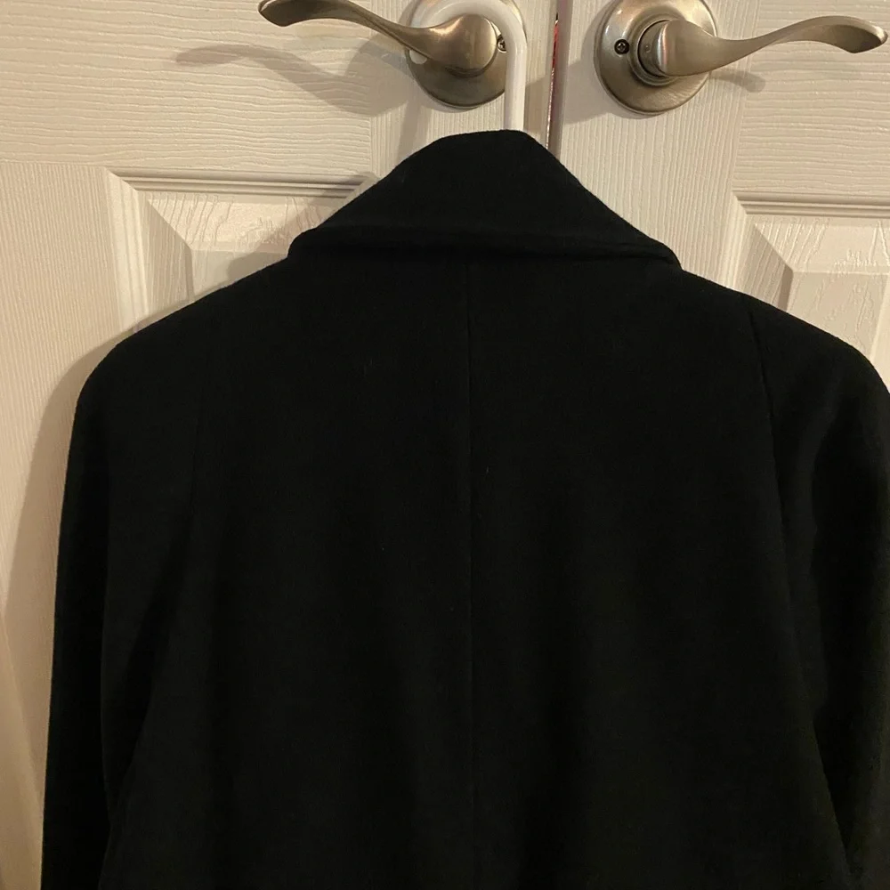 Marvin Richards Long Wool/Cashmere coat. Black size 6 - Picture 4 of 9